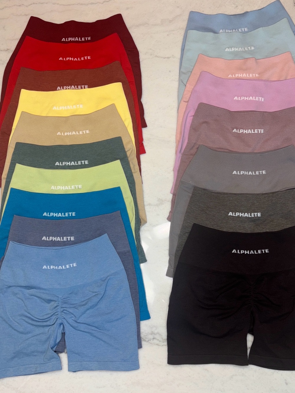 Alphalete Amplify Seamless Woman’s Athletic Shorts Multi Color Bundle Small